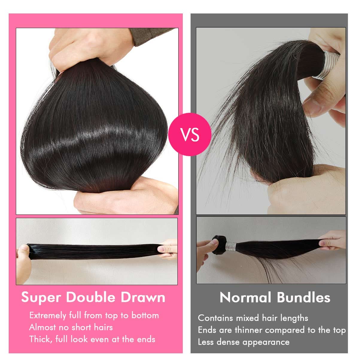 UK Shipping |16A Super Double Drawn Bundle Vietnamese Bone Straight Bundles 100% Human Hair - Image 6