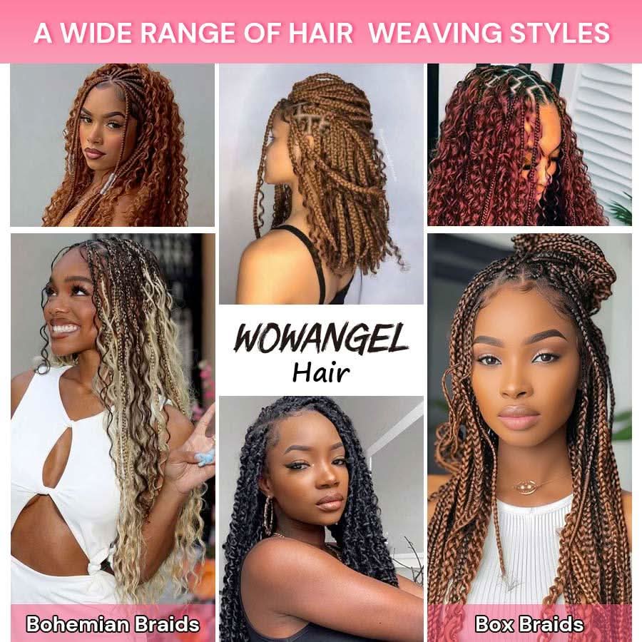 UK Shipping | #27/#4 Brown/ Black Color Human Braiding Hair For Boho Braids Deep Wave 100g - Image 6