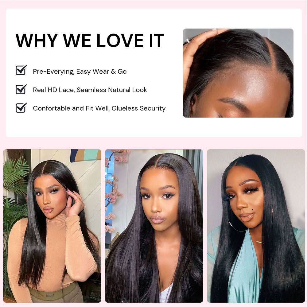 UK Shipping | Dark Auburn 5X5 HD Lace Closure Wig Body Wave Wear & Go Wig - Image 7