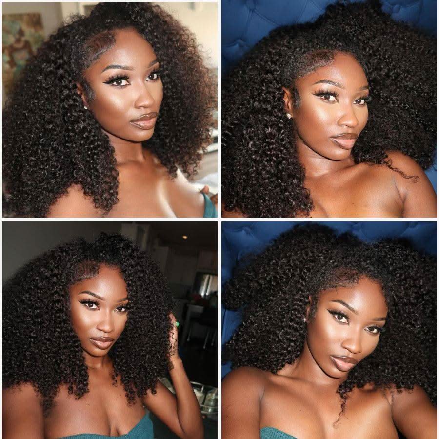 UK Shipping | Half Wig Kinky Curly Seamless Flip Over Wigs Beginner Friendly - Image 3