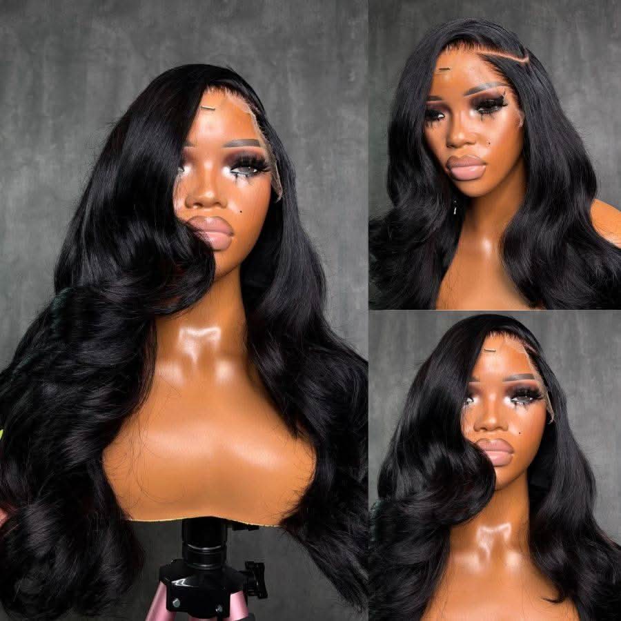 UK Shipping | Jet Black Colour 13X6 HD Lace Front Wigs 250% Density