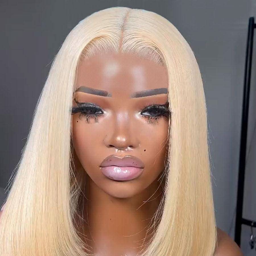 Upgrade Wear to Go Glueless 613# Blonde Bob Wig 5x5 Straight HD Lace Closure Wig - Image 3