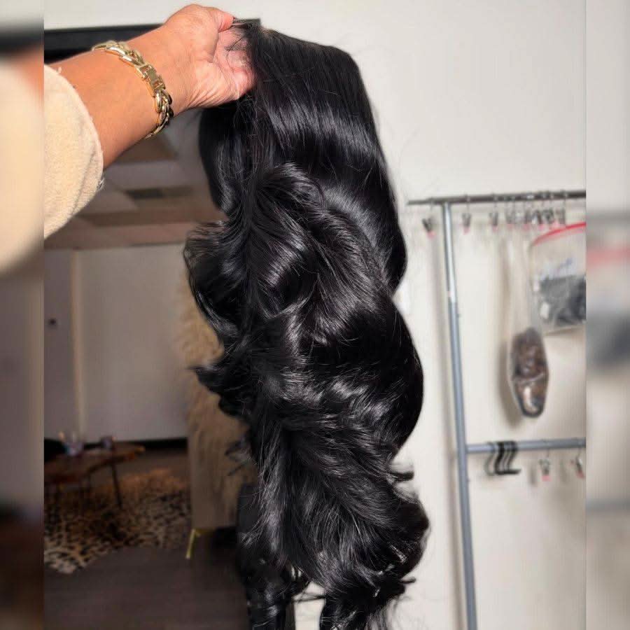 USA Shipping | 250% Density Jet Black Color 13X6 HD Lace Front Wigs Body Wave - Image 4