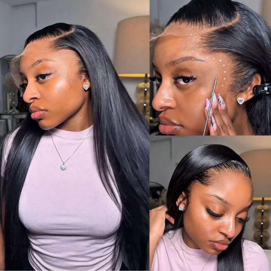 USA Shipping | WOWANGEL 13X6 HD Lace Full Frontal Wigs Straight 250% Density - Image 3