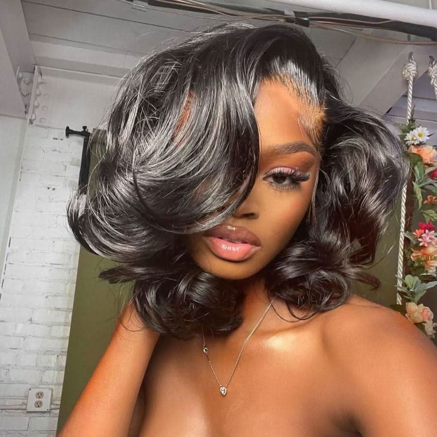 WOWANGEL Skinlike HD Lace Frontal Bob Wig Short Wave BOB 250% Density - Image 3