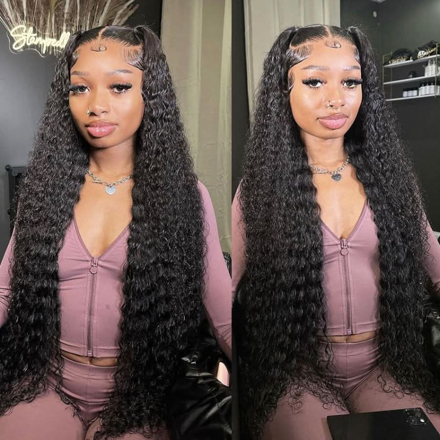 WOWANGEL 34 inch 13X6 HD Lace Full Frontal Wig Long Length Straight Wig - Image 3