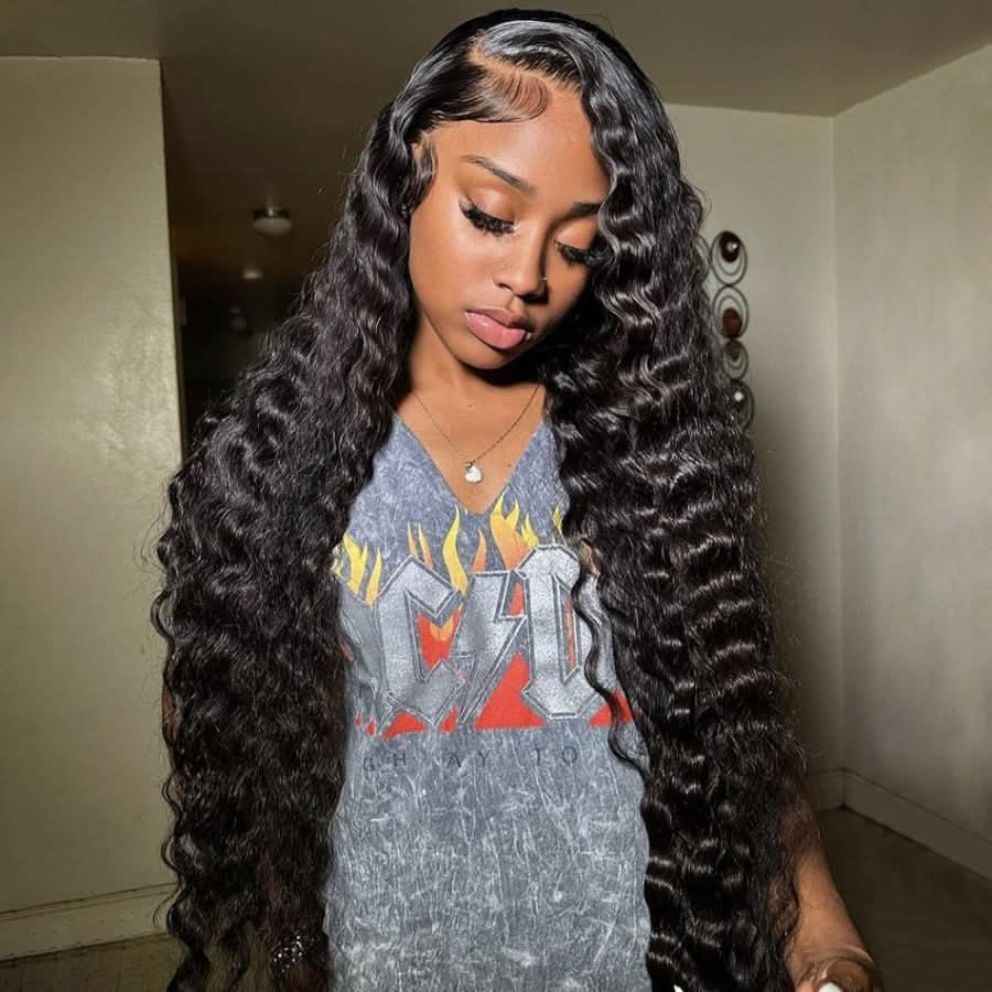 WOWANGEL 34 inch 13X6 HD Lace Full Frontal Wig Long Length Straight Wig - Image 4