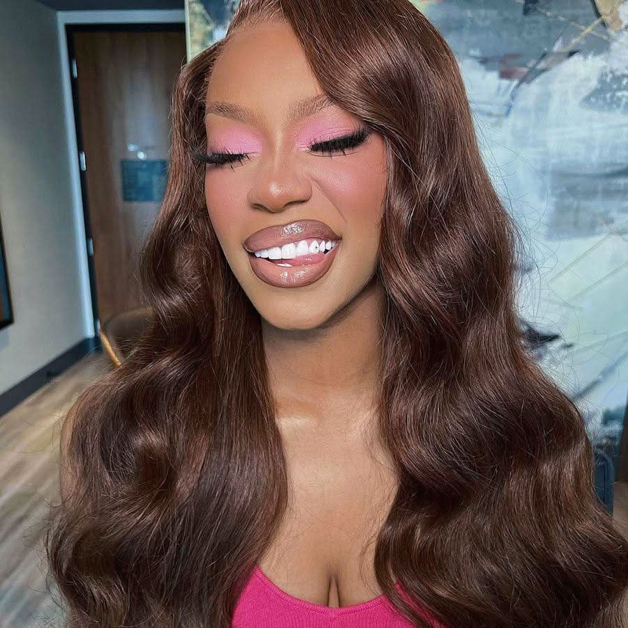 WOWANGEL #4 Brown Skinlike Real HD Lace Closure Wig 5X5 Glueless Wig - Image 4