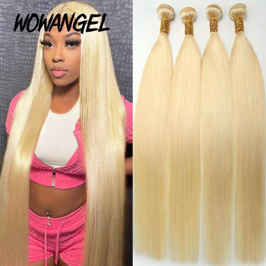 WOWANGEL 613# Blonde Bundles Deal 3pcs 100% Human Hair Weaves - Image 2