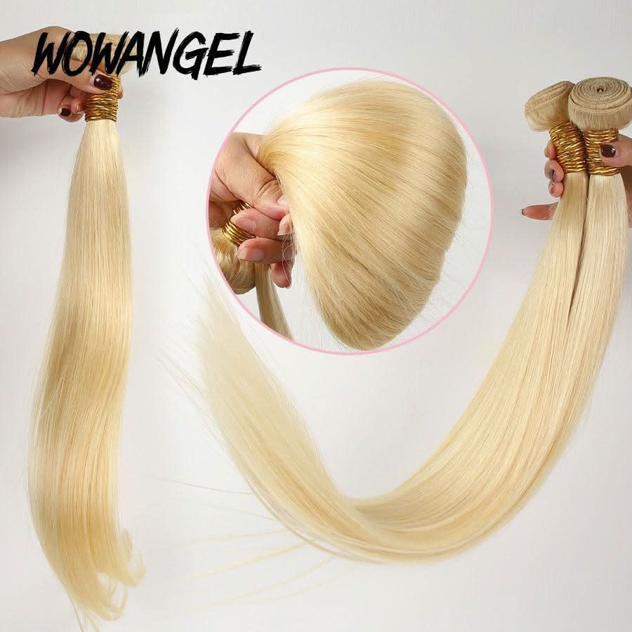 WOWANGEL 613# Blonde Bundles Deal 3pcs 100% Human Hair Weaves - Image 3