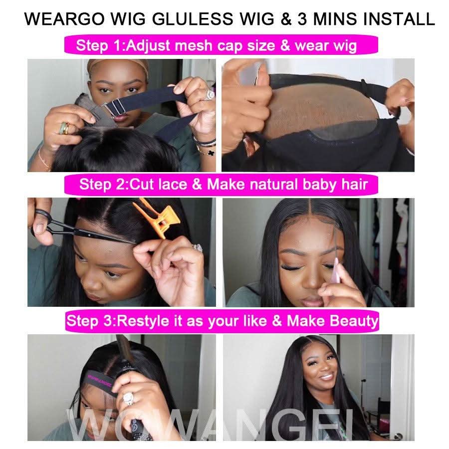 WOWANGEL 6x6 Skinlike Real HD Lace Closure Wig Water Wave Glueless Wig - Image 4