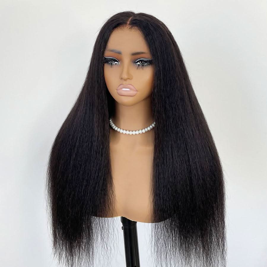 WOWANGEL 7X6 Drawstring Glueless Wigs Kinky Straight Wear to Go HD Lace Wigs