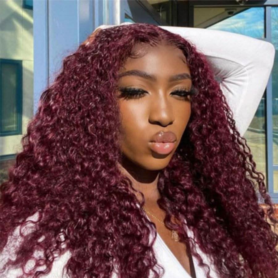 USA Shipping | 99J Burgundy 5X5 HD Lace Closure Wig