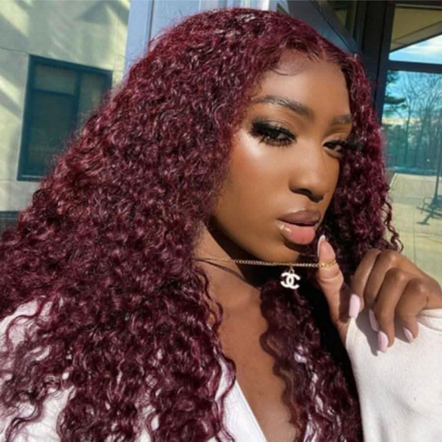 USA Shipping | 99J Burgundy 5X5 HD Lace Closure Wig - Image 2