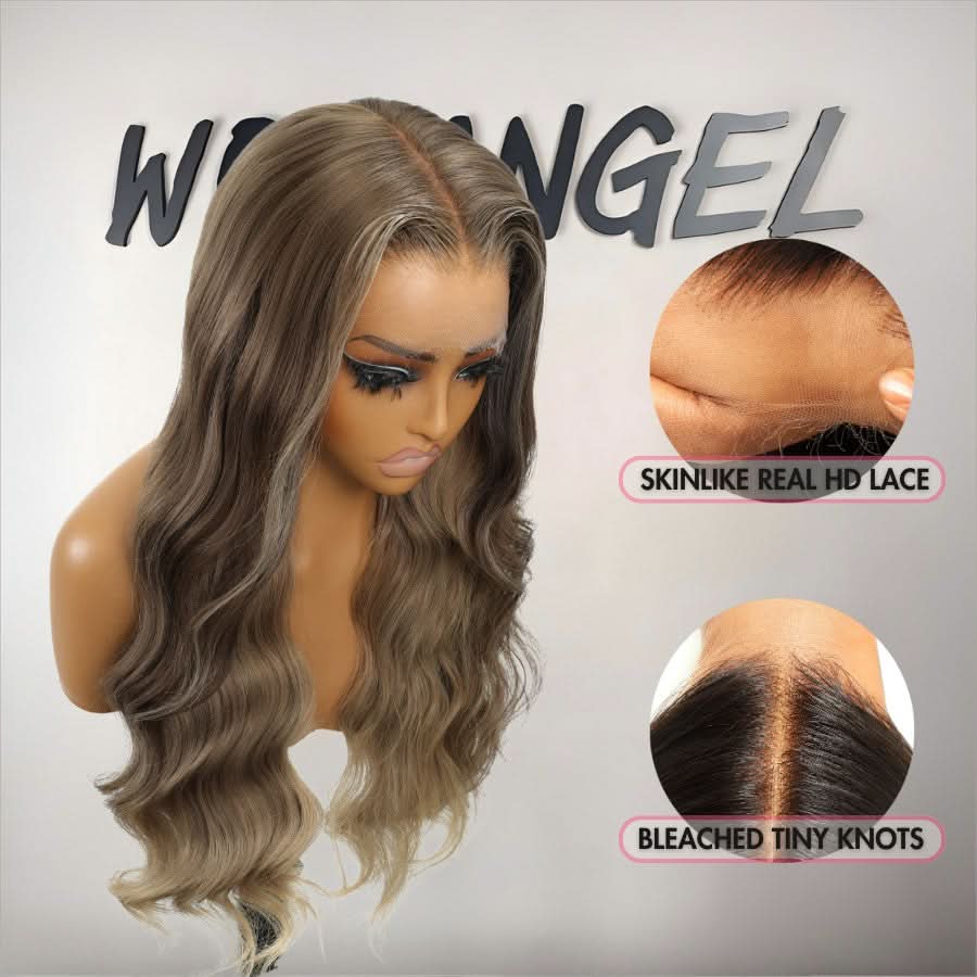 WOWANGEL Ash Gray Premium Raw Hair 13X6 HD Lace Frontal Wig - Image 3