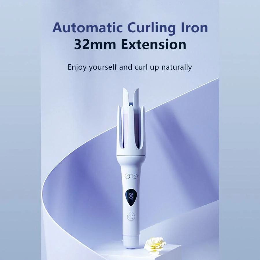 WOWANGEL Automatic Curling Iron Wand Curling, Auto Spin Iron Hair Curler - Image 3