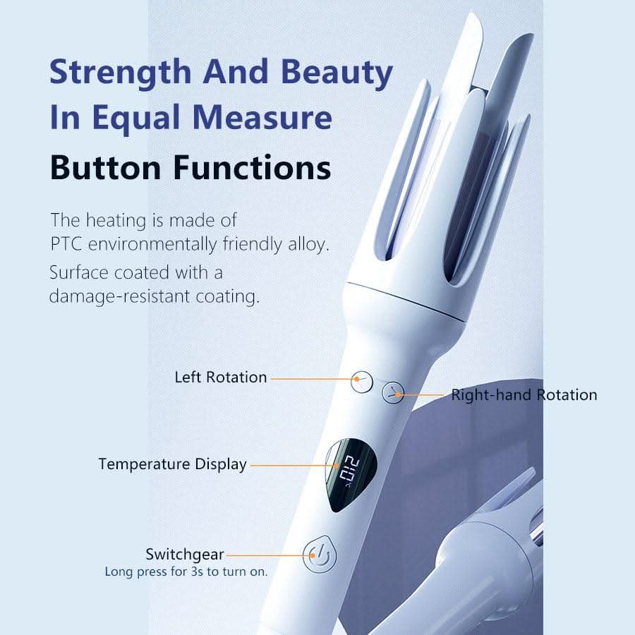 WOWANGEL Automatic Curling Iron Wand Curling, Auto Spin Iron Hair Curler - Image 8