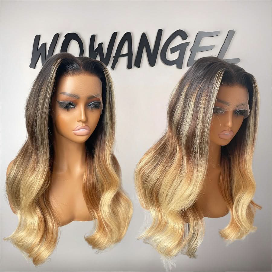 WOWANGEL Balayage Blonde Premium Raw Hair 13X6 HD Lace Frontal Wig - Image 5