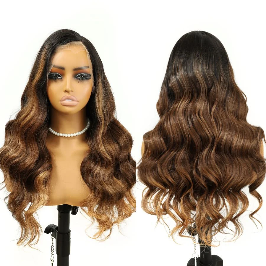 WOWANGEL Balayge Blonde HD Lace 13X6 Full Frontal Wig Pre Plucked Hairline - Image 2
