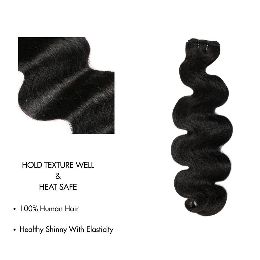 WOWANGEL Body Wave Raw Hair Bundles Deal 3pcs 100% Human Virgin Hair Weaves - Image 4