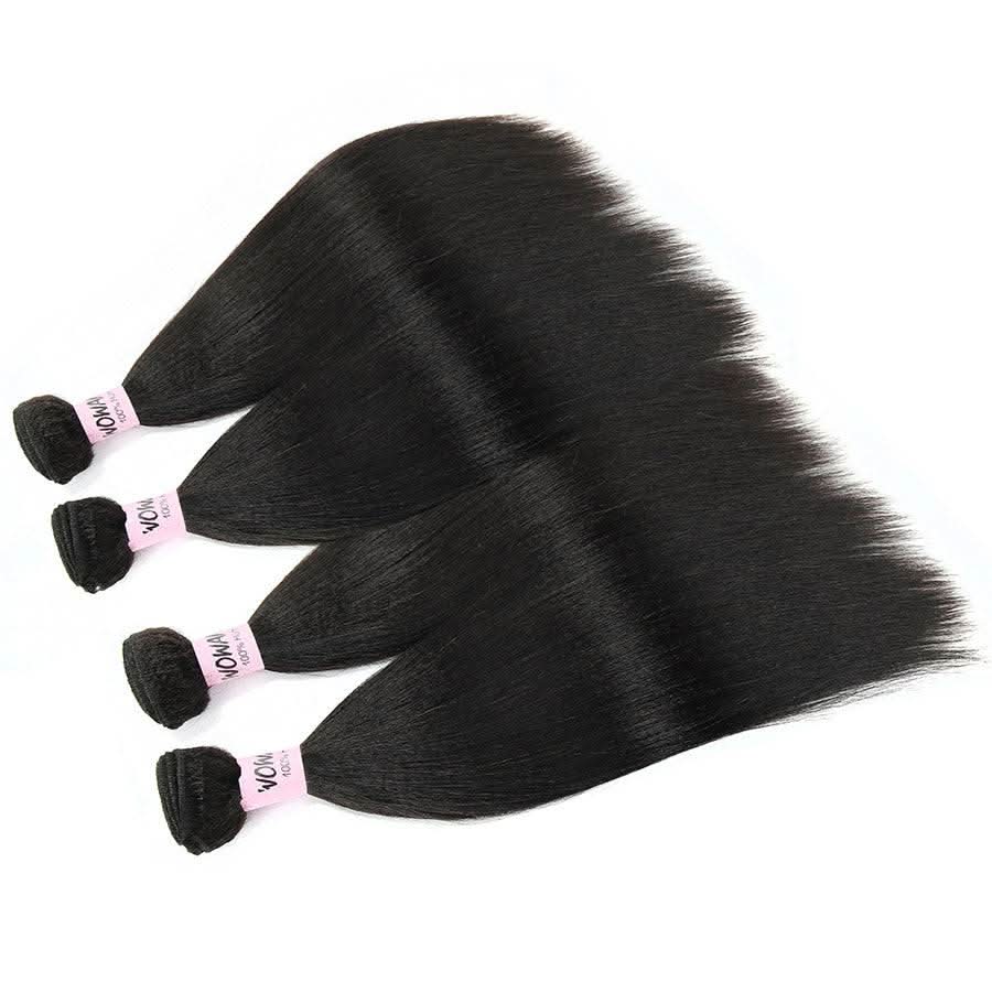 WOWANGEL Bundles Deal 4pcs 100% Human Hair Weaves Yaki/ Kinky Straight - Image 2