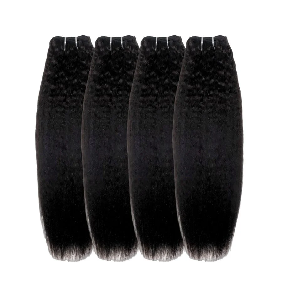 WOWANGEL Bundles Deal 4pcs 100% Human Hair Weaves Yaki/ Kinky Straight - Image 6