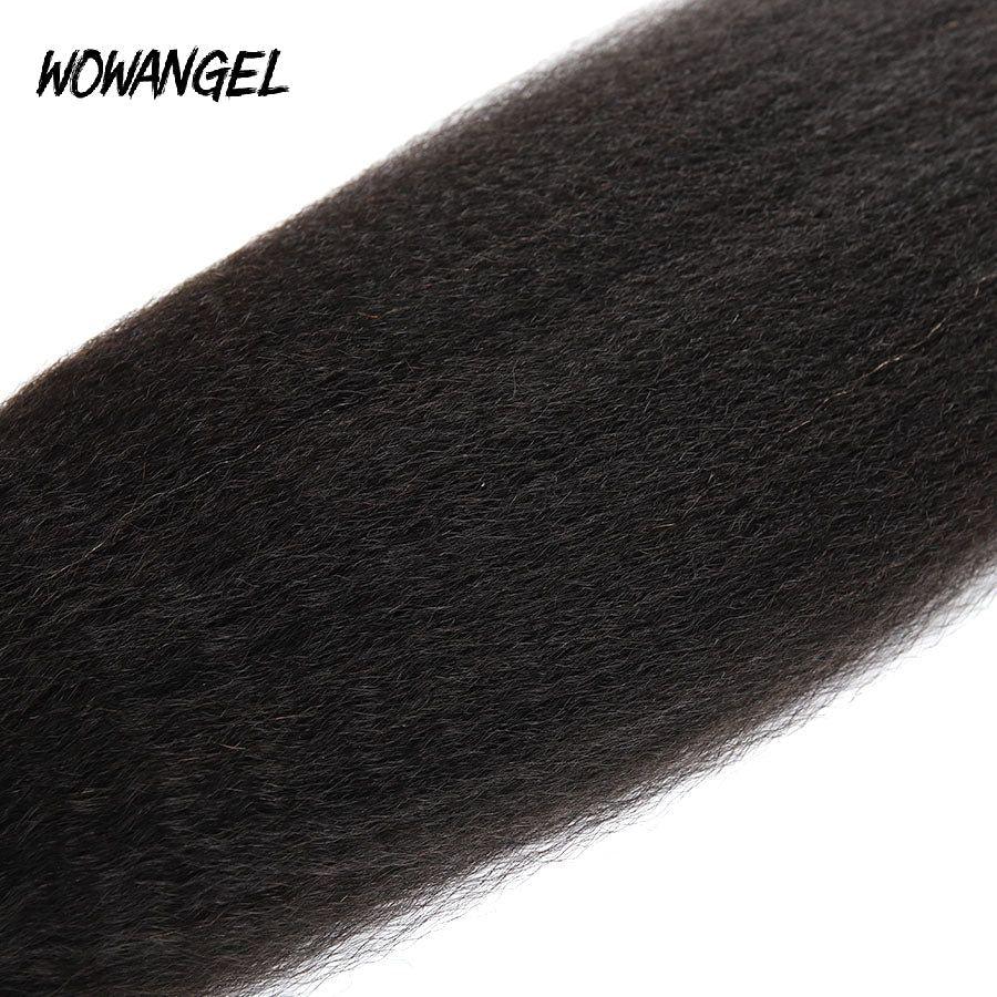 WOWANGEL Bundles Deal 4pcs 100% Human Hair Weaves Yaki/ Kinky Straight - Image 7