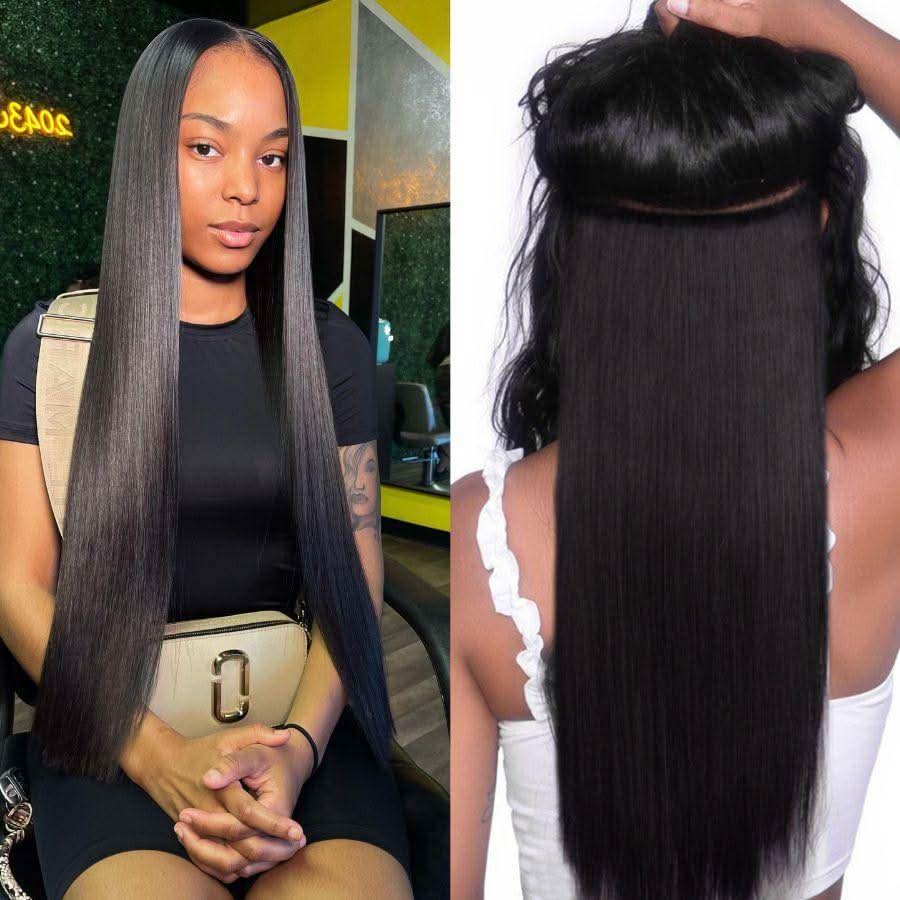 USA Shipping | Straight Classic Lace Weft Clip Ins Hair Extensions
