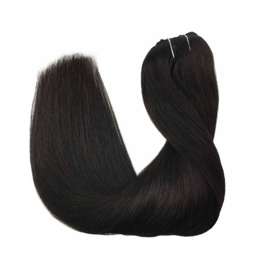 USA Shipping | Straight Classic Lace Weft Clip Ins Hair Extensions - Image 6