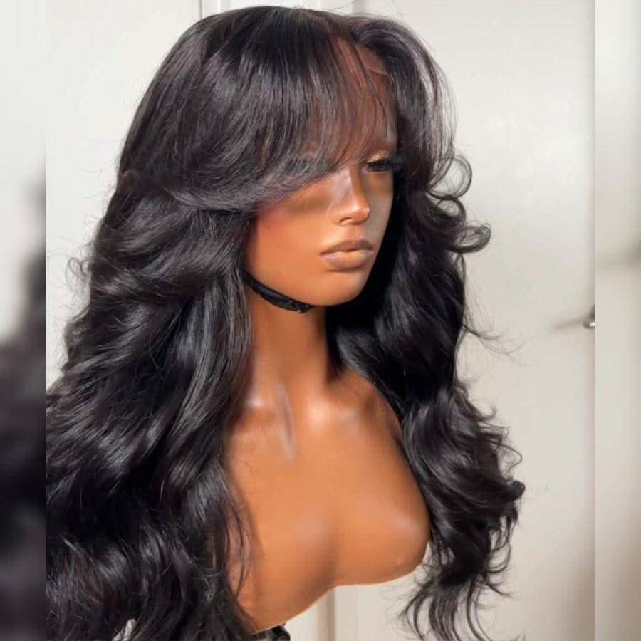 WOWANGEL Curtain Bangs Wigs Pre-Everything 9X6 Wear to Go Glueless Wig - Image 2