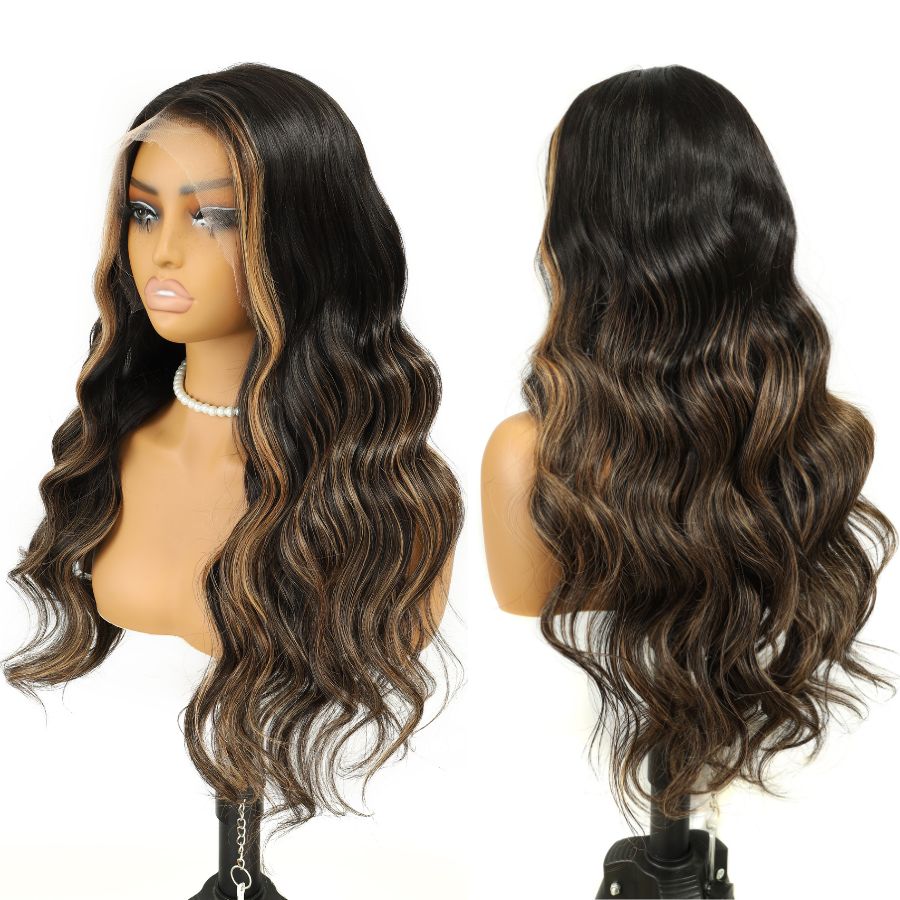 WOWANGEL Face-framing Highlights HD Lace 13X6 Full Frontal Wig Pre Plucked Hairline - Image 2