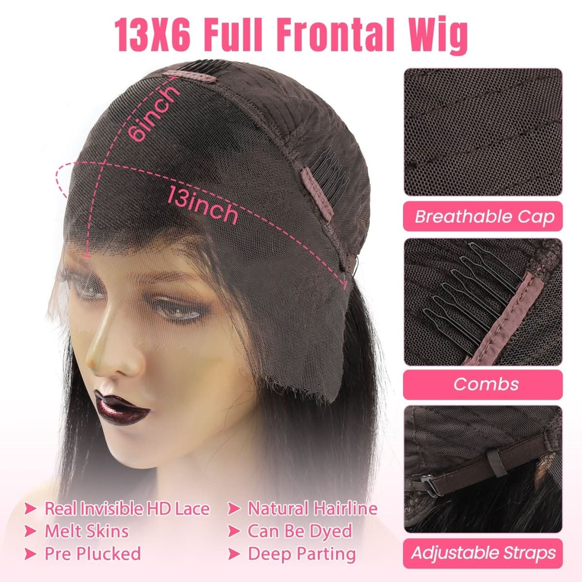 WOWANGEL Skinlike Real HD Lace 13X6 Full Frontal Wig Body Wave Pre Plucked - Image 5
