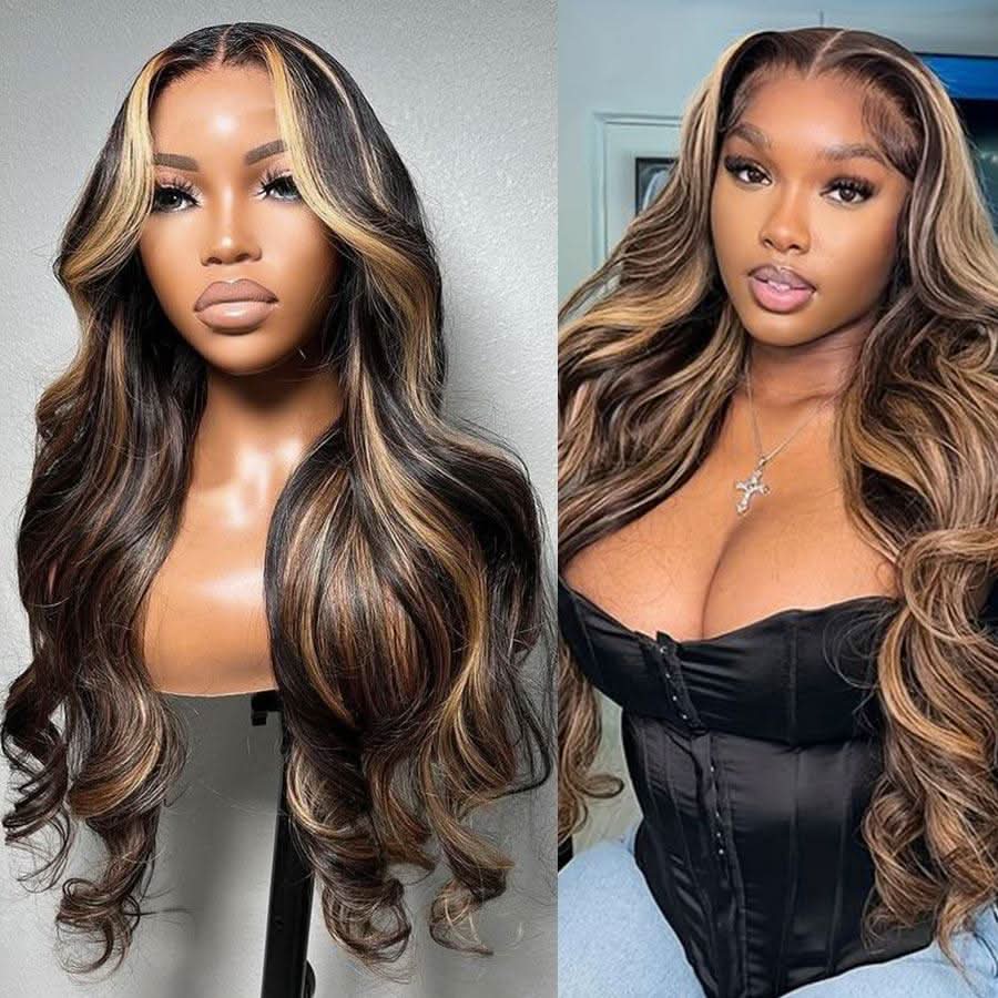 WOWANGEL Highlight 9X6 Wear to Go Glueless Wig 1B/27# HD Lace Wigs