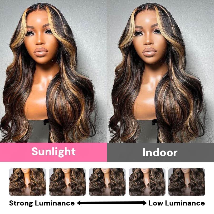 WOWANGEL Highlight 9X6 Wear to Go Glueless Wig 1B/27# HD Lace Wigs - Image 4