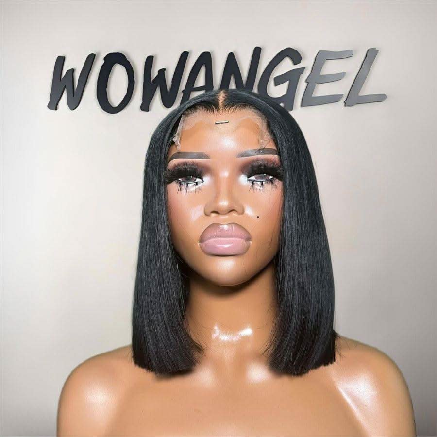 WOWANGEL Jet Black Bob Wig Wear to Go 5x5 Straight HD Lace Closure Wig - Image 2
