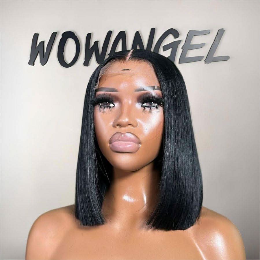 WOWANGEL Jet Black Bob Wig Wear to Go 5x5 Straight HD Lace Closure Wig - Image 3