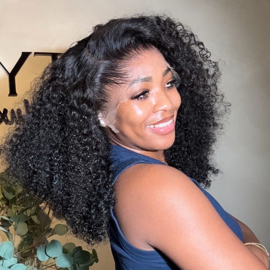WOWANGEL Kinky Curly Bob Wig 13X6 Skinlike Real HD Lace Frontal Wigs - Image 3