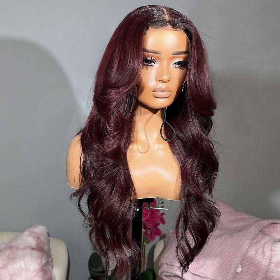 WOWANGEL Ombre Burgundy 13X6 HD Lace Front Wigs Body Wave - Image 3
