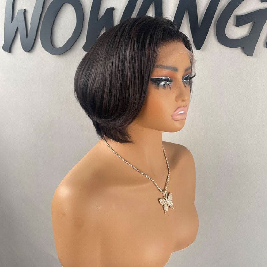 WOWANGEL Short Pixie Cut Wig 13x6 Skinlike HD Lace Front Bob Wig - Image 2