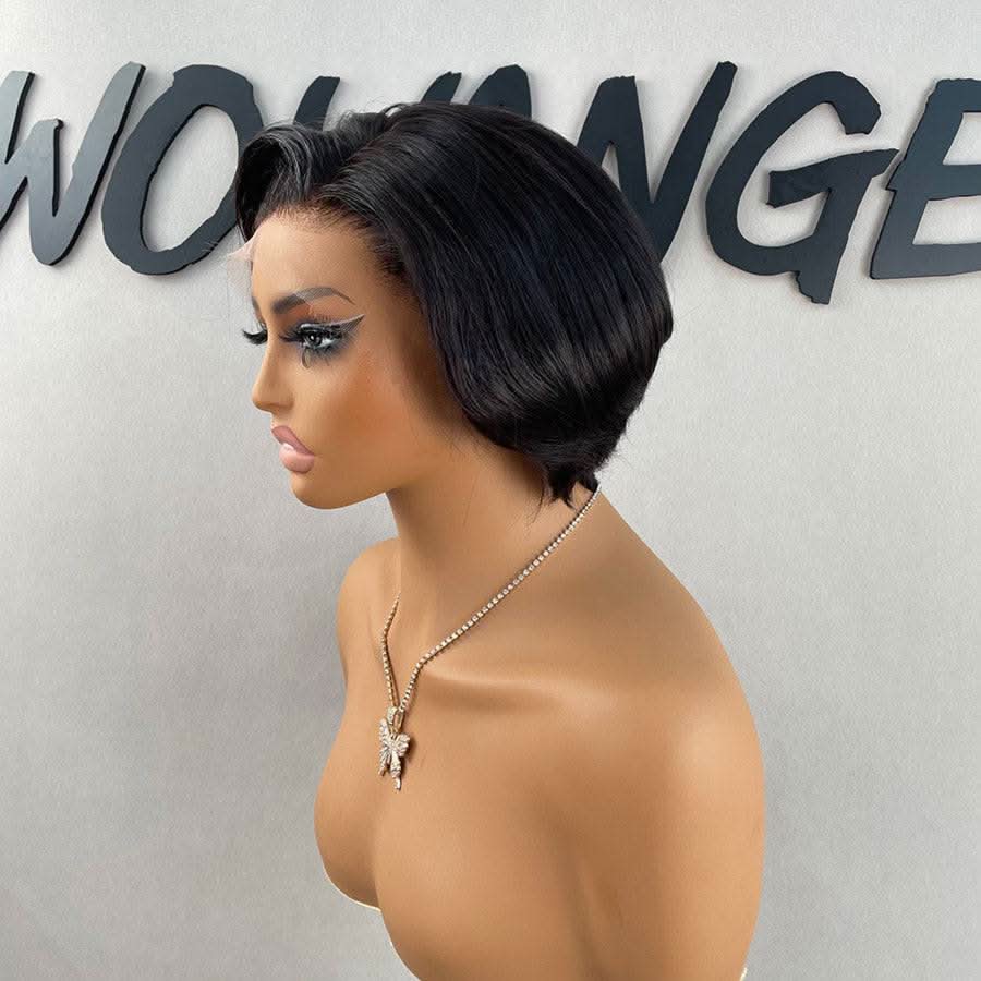 WOWANGEL Short Pixie Cut Wig 13x6 Skinlike HD Lace Front Bob Wig - Image 5