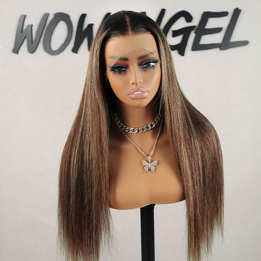 WOWANGEL Silky Straight Highlight 13x6 Skinlike Real HD Lace Front Wig - Image 3