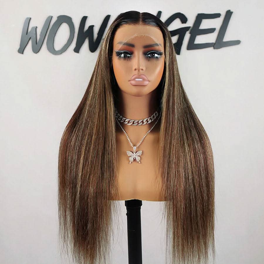 WOWANGEL Silky Straight Highlight 13x6 Skinlike Real HD Lace Front Wig - Image 4