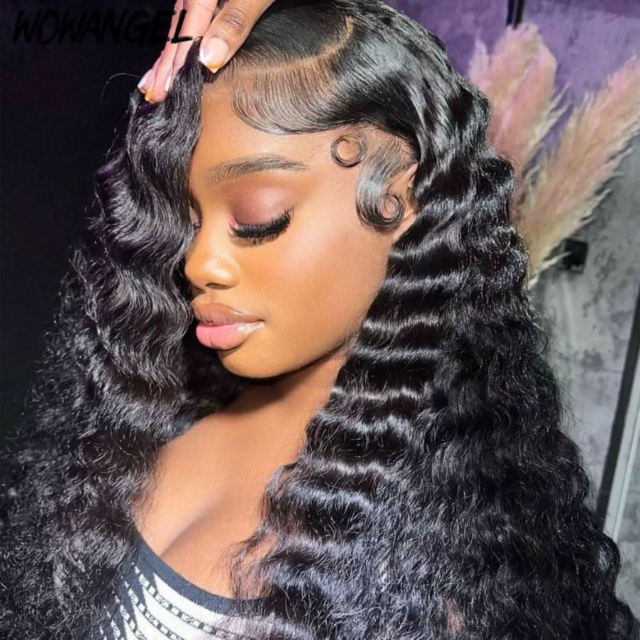 USA Shipping | 13X4 HD Full Lace Frontal Wig Deep Wave 180% Density - Image 2