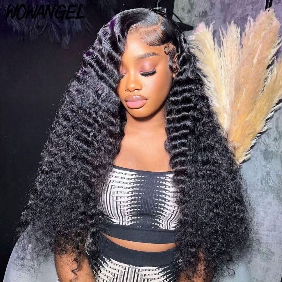 USA Shipping | 13X4 HD Full Lace Frontal Wig Deep Wave 180% Density - Image 3