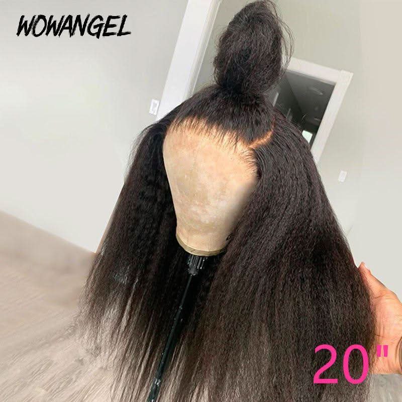 WOWANGEL Skinlike Real HD Full Lace Wig Kinky Straight Clean Hairline - Image 5