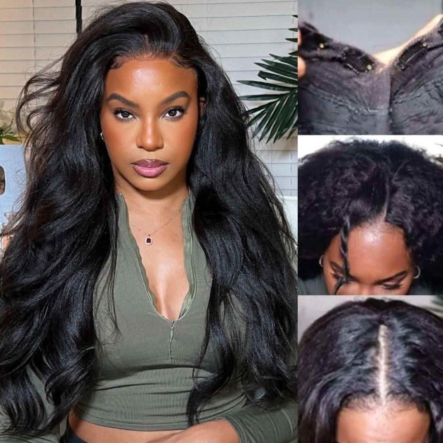WOWANGEL V Part Wigs Kinky Straight Beginner Friendly Glueless U Part Wigs - Image 2