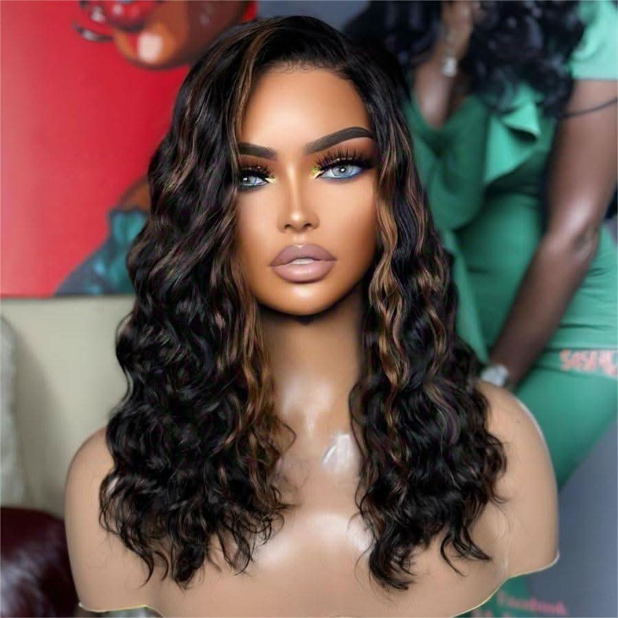 WOWANGEL Water Wave BOB Highlight 13x6 Skinlike Real HD Lace Front Wig - Image 3