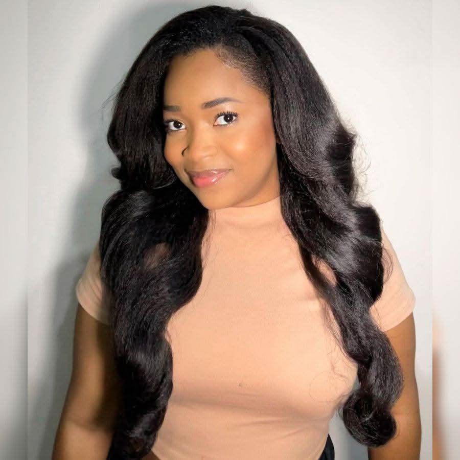 WOWANGEL Half Wig Kinky Straight Seamless Flip Over Wigs Beginner Friendly - Image 3