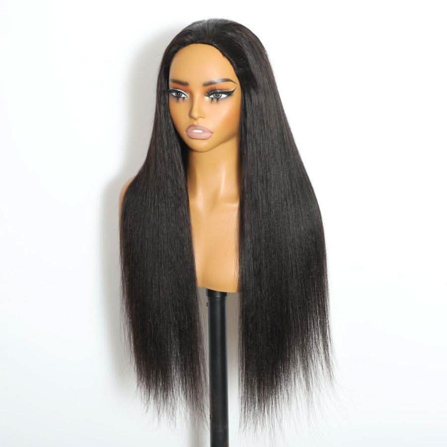 WOWANGEL Half Wig Yaki Straight Seamless Flip Over Wigs Beginner Friendly - Image 5