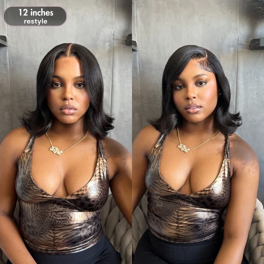 WOWANGEL Wear to Go Yaki Straight BOB 5x5 HD Lace Closure Wig 180% Density - Image 4